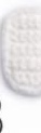 Flat white crocheted belly patch oval, unstuffed and ready to sew onto the front of the body